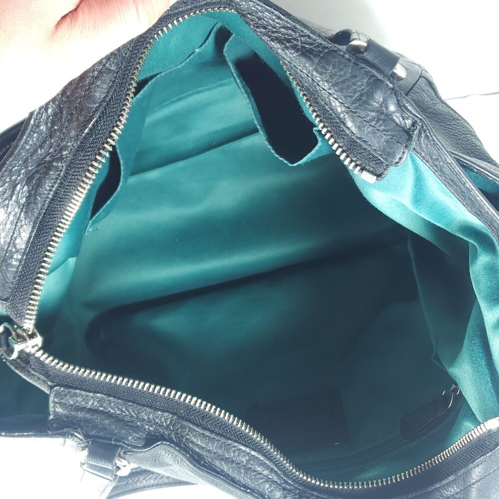 Coach Park Carrie 23284 Black Pebbled Leather Carryall Tote Shoulder Bag - Picture 6 of 16